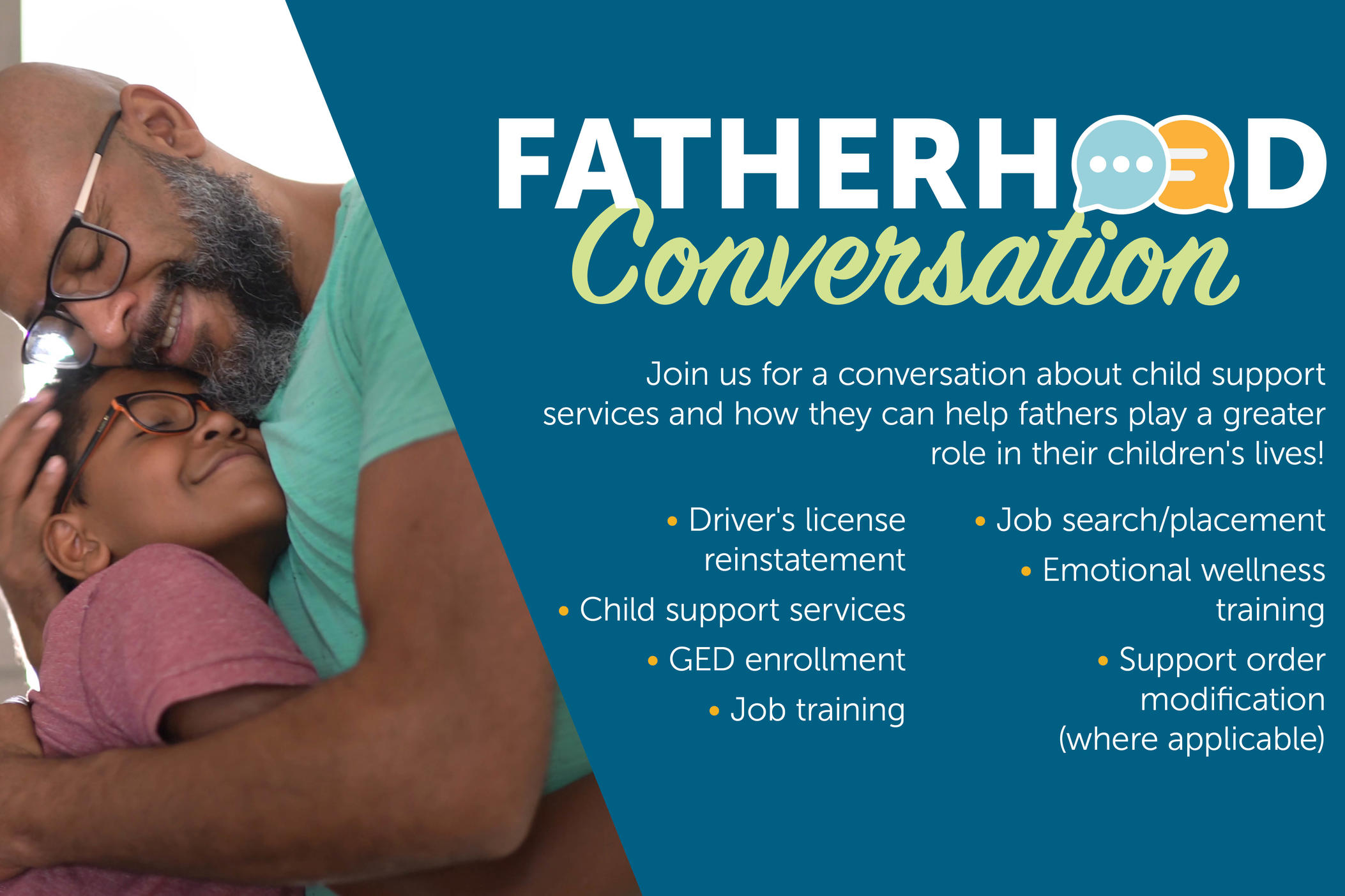 Fatherhood Conversation events promo
